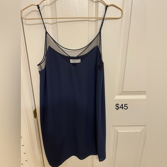 Babaton navy silk camisole - Picture 4 of 4
